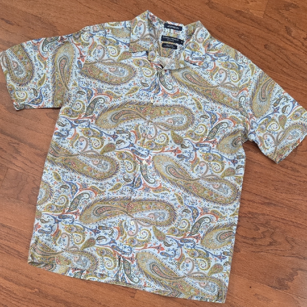 Daniel Cremieux Classics Linen Cotton Blend Multicolor Paisley Men's Shirt